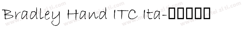 Bradley Hand ITC Ita字体转换